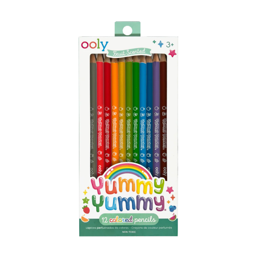 Creioane colorate parfumate – Yummy Yummy, set de 12
