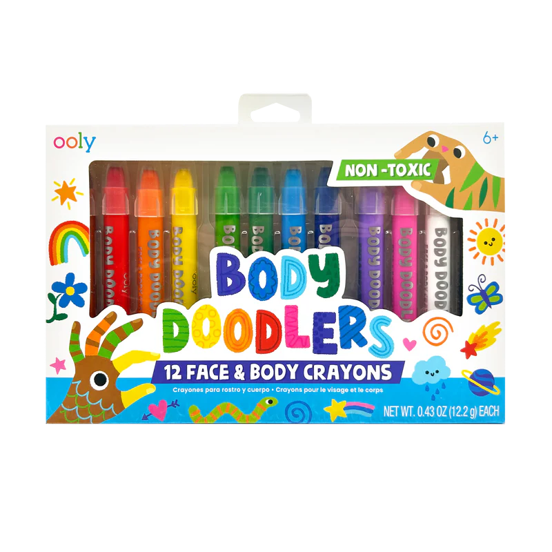 Creioane pictura pentru fata si piele, Body Doodlers, set de 12