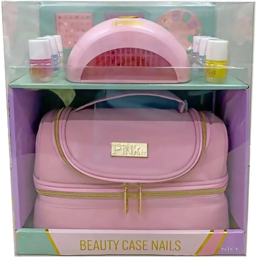 Set manichiura copii – cu geanta si accesorii pentru unghii – Pink It