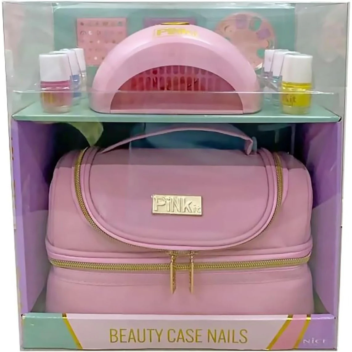 Set manichiura copii – cu geanta si accesorii pentru unghii – Pink It