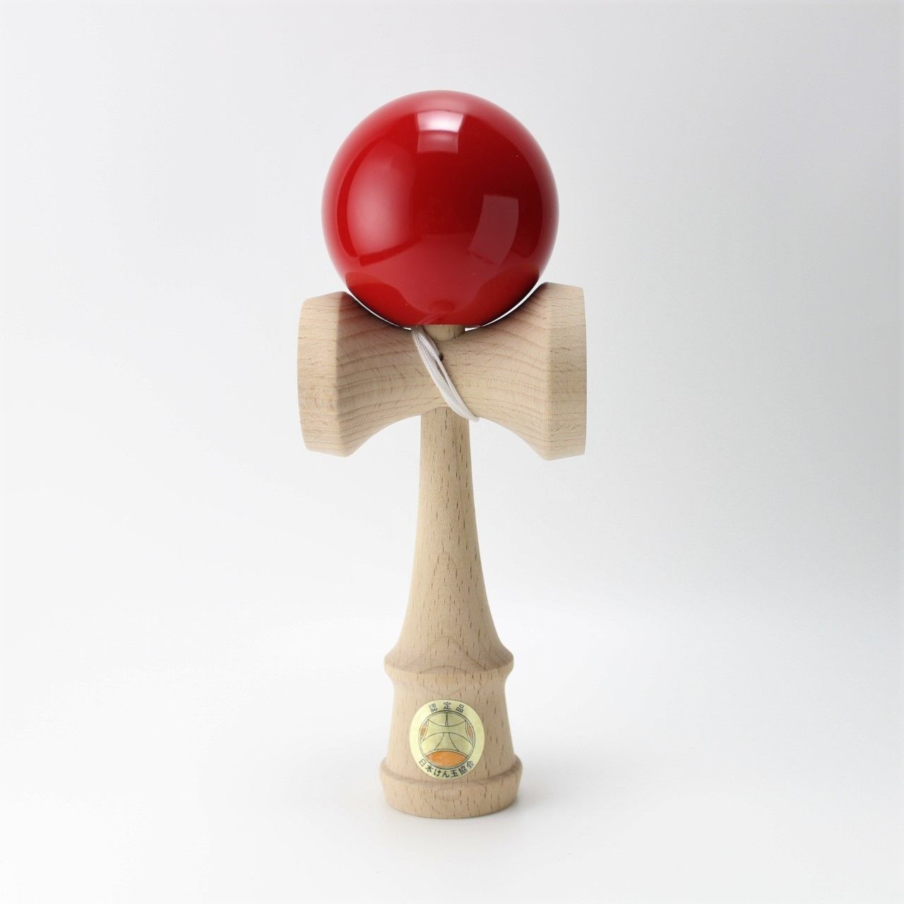 Joc de indemanare din lemn Kendama Ozora, 18 cm – Rosu