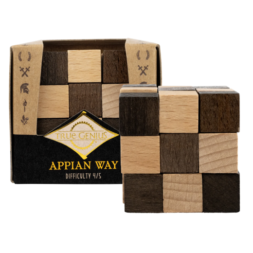 Joc logic IQ 3D din lemn, puzzle cubic – Appian Way