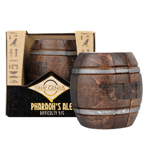 Joc logic IQ 3D din lemn, puzzle tip butoi – Pharaoh s Ale