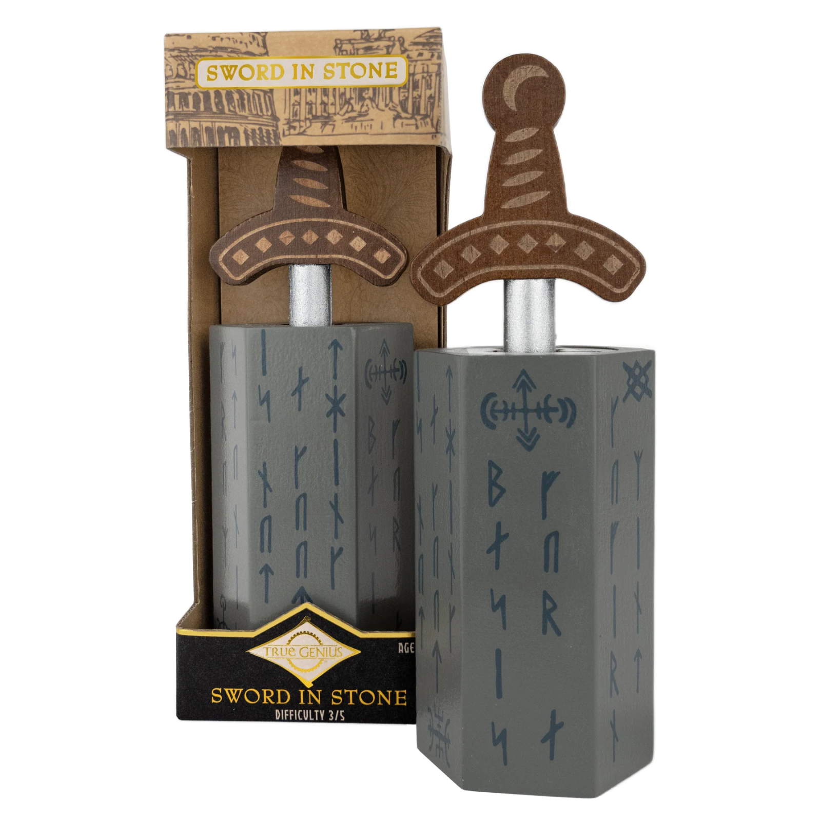 Joc logic IQ 3D din lemn – Sword in the Stone