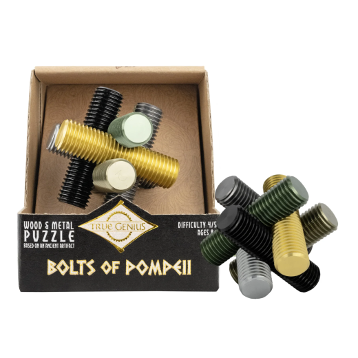 Joc logic IQ din metal cu 6 suruburi – Bolts of Pompeii