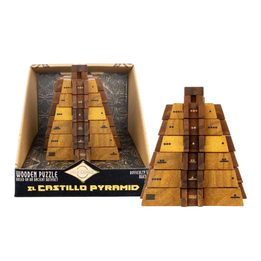 Joc logic IQ matematic 3D din lemn – El Castillo Pyramid
