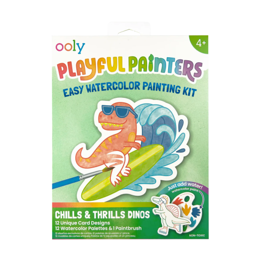 Kit acuarela – Usor de pictat – Dinozauri, Playful Painters
