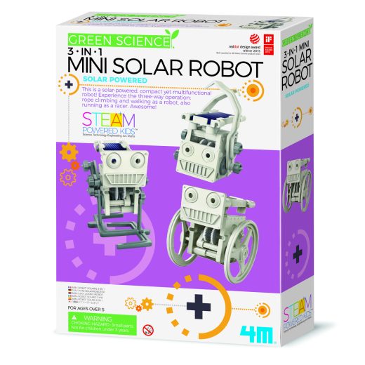 Kit constructie Robot Solar mini 3 in 1, Stiinta Verde – Green Science