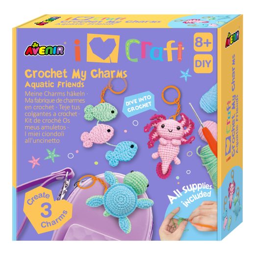 Kit creativ de crosetat 3 pandantive – Prieteni Acvatici