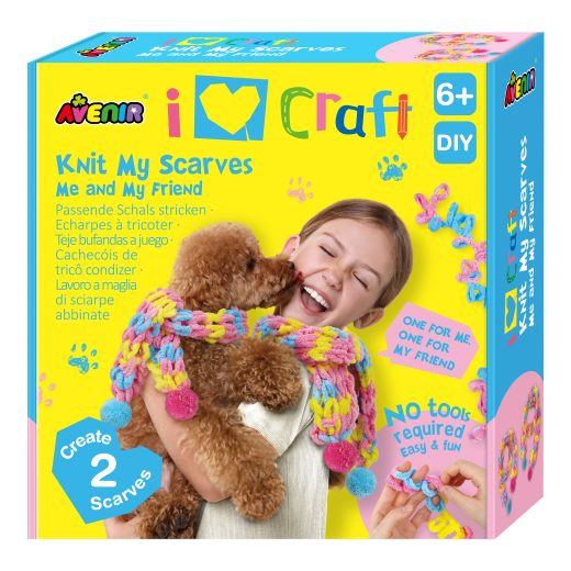 Kit creativ de tricotat esarfe – pentru tine si prietena ta dragalasa