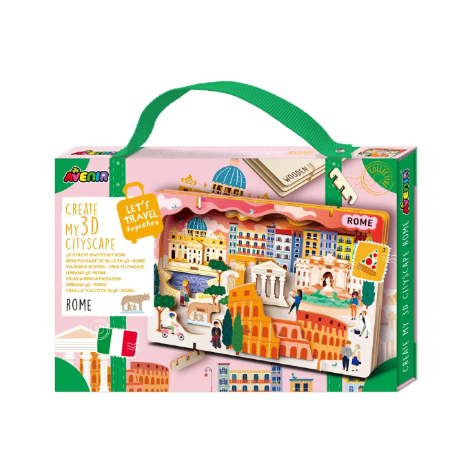 Kit DIY – Creaza Peisaj Urban 3D din lemn – Roma