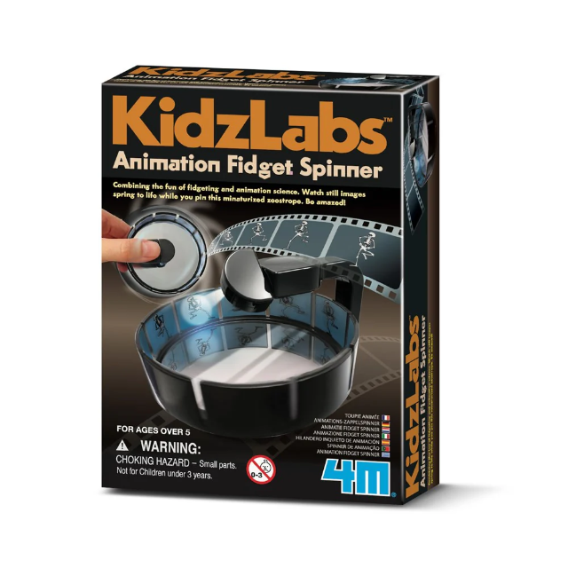 Kit DIY KidzLabs – realizeaza un Spinner cu animatii (fidget zoetrop)