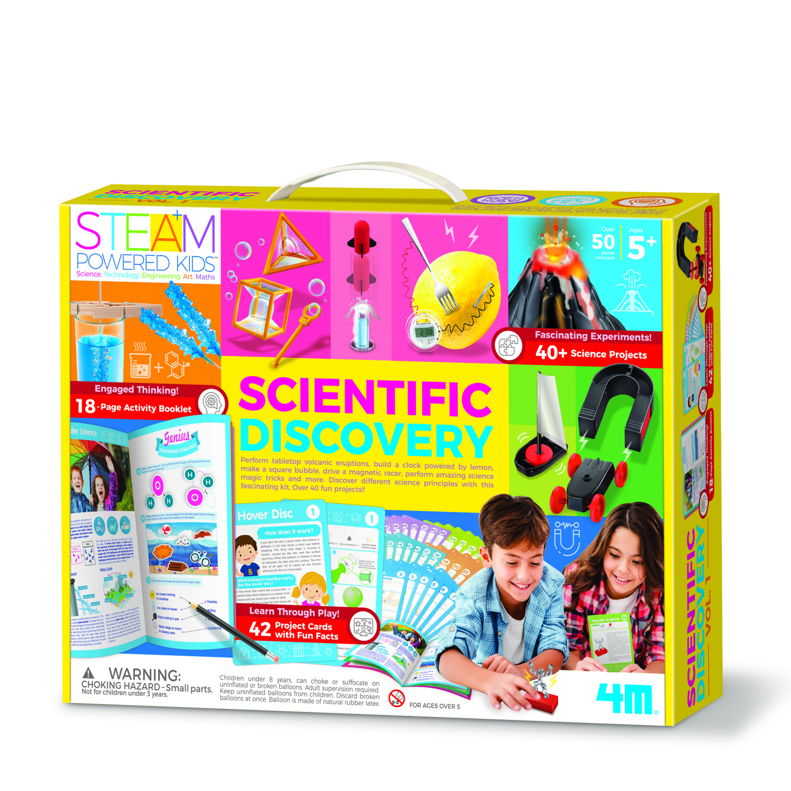 Kit stiintific – Descoperiri stiintifice Vol. 1 – 42 experimente, STEAM Kids
