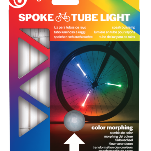 Lumini tubulare LED pentru roti bicicleta, SpinBrightz, multicolor