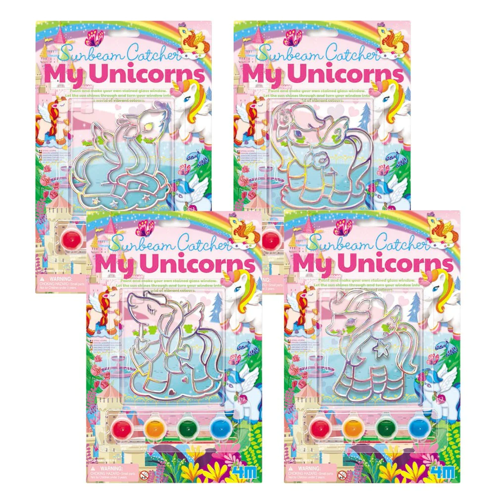 Mini set creativ cu vitralii – Unicorni