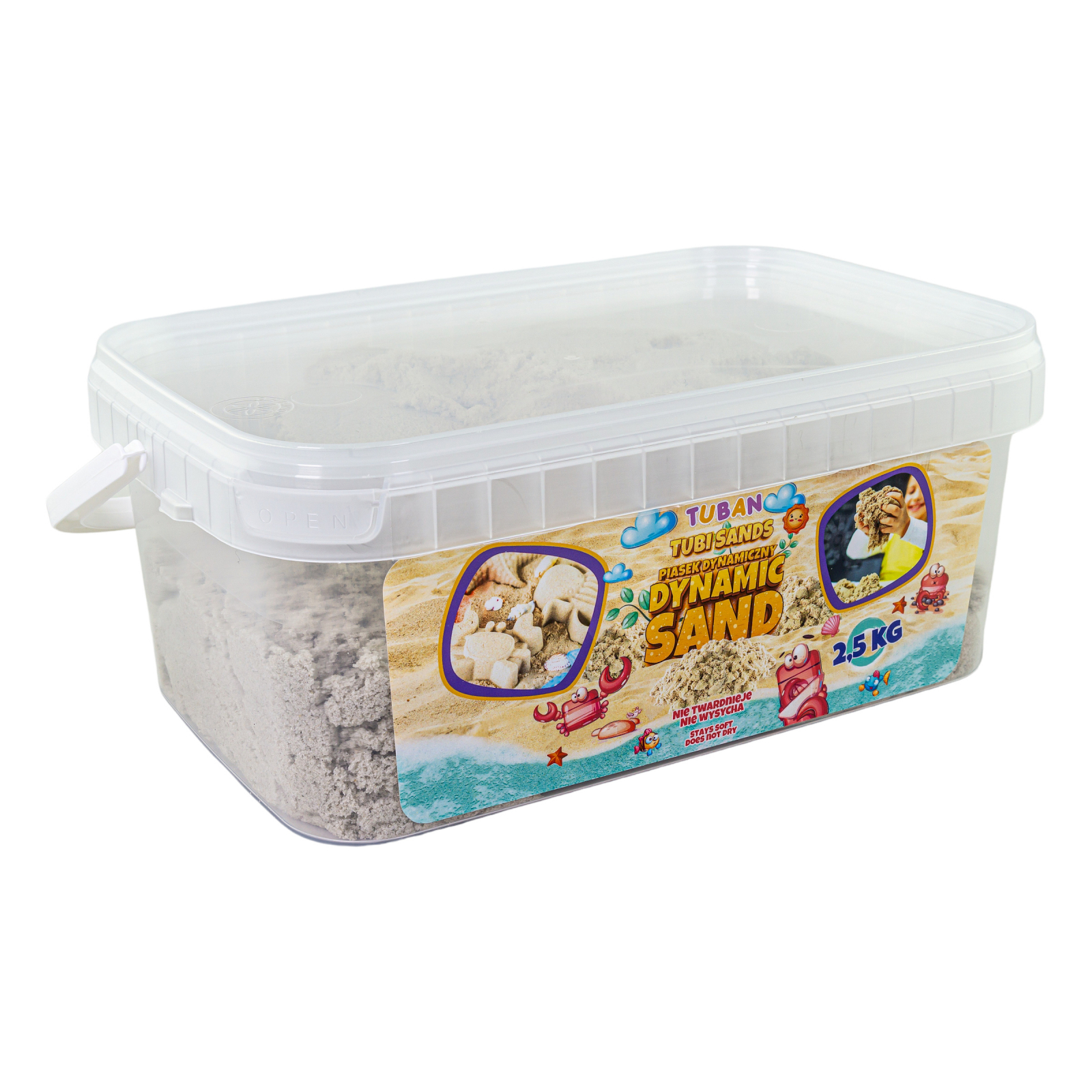 Nisip senzorial modelabil in cutie – natural, 2,5 kg