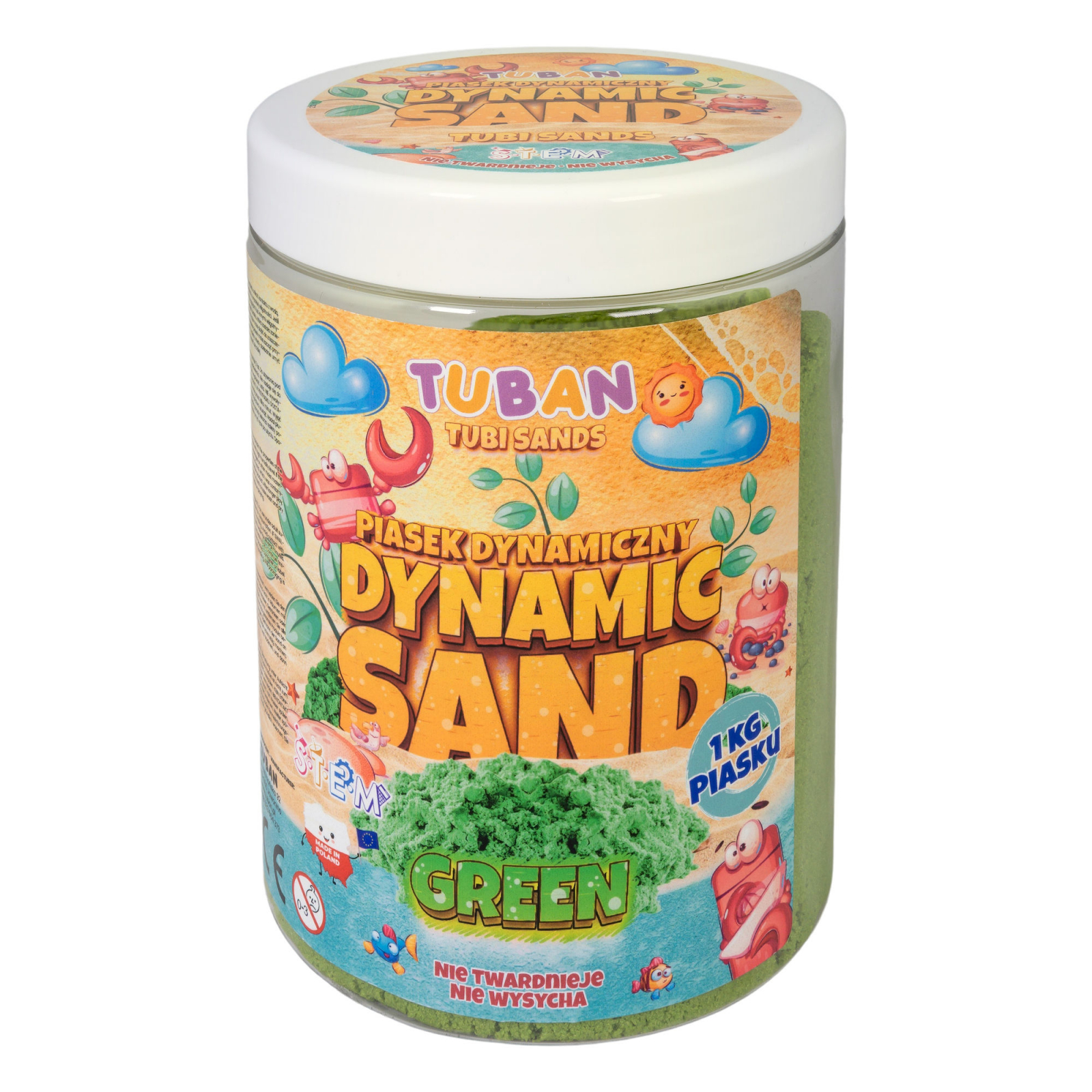 Nisip senzorial modelabil – verde, 1 kg