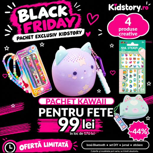 Pachet Kawaii pentru fete 4 accesorii cool si creative