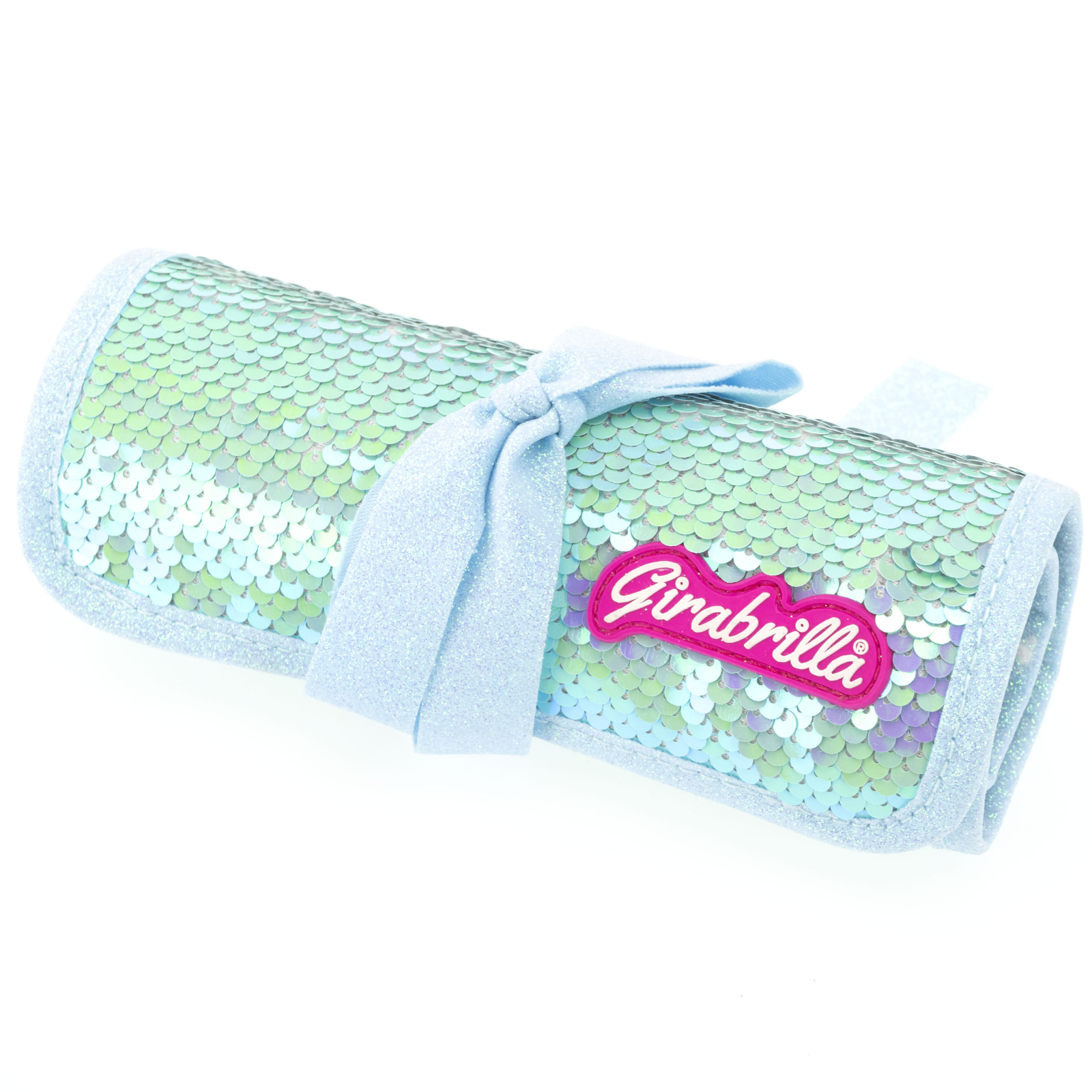 Penar rulabil Girabrilla cu paiete reversibile si set 12 pixuri gel + 6 markere duble