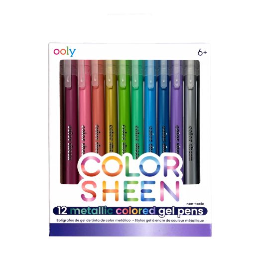 Pixuri cu gel colorate Metalice Color Sheen – Set de 12