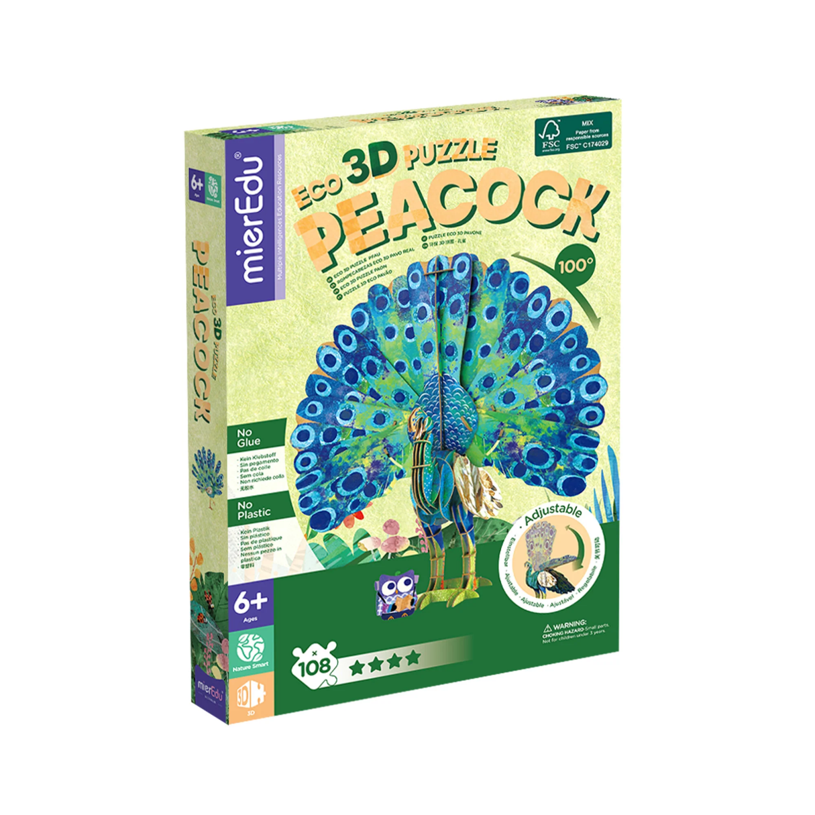 Puzzle 3D – Paun (deluxe)