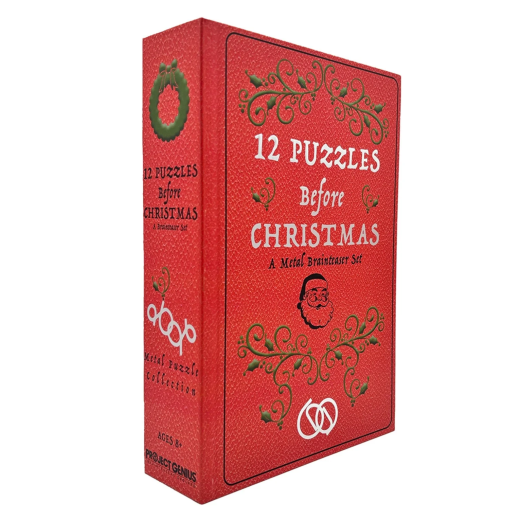 Set 12 jocuri logice IQ din metal de Craciun – Advent 12 Puzzles Before Christmas