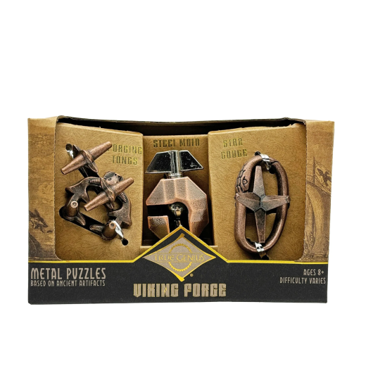 Set 3 jocuri logice IQ din metal – Viking Forge 3-Pack