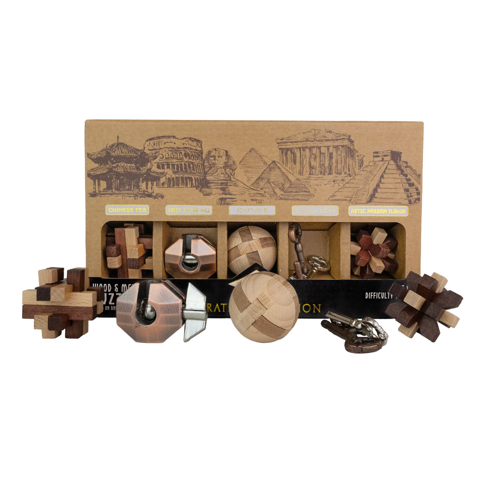 Set 5 jocuri logice IQ inspirate din civilizatii antice – Curated Collection