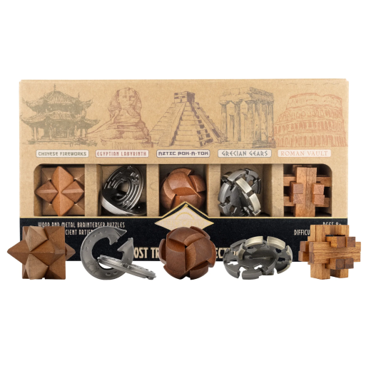 Set 5 jocuri logice IQ inspirate din civilizatii antice – Lost Treasure Collection