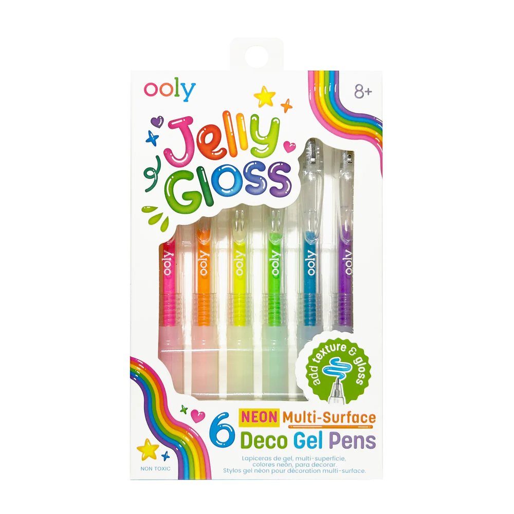 Set 6 Pixuri Gel Neon Multisuprafata Jelly Gloss Culori Vibrante