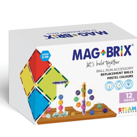 Set bile lemn pentru circuitul cu bile Magbrix Marble Run