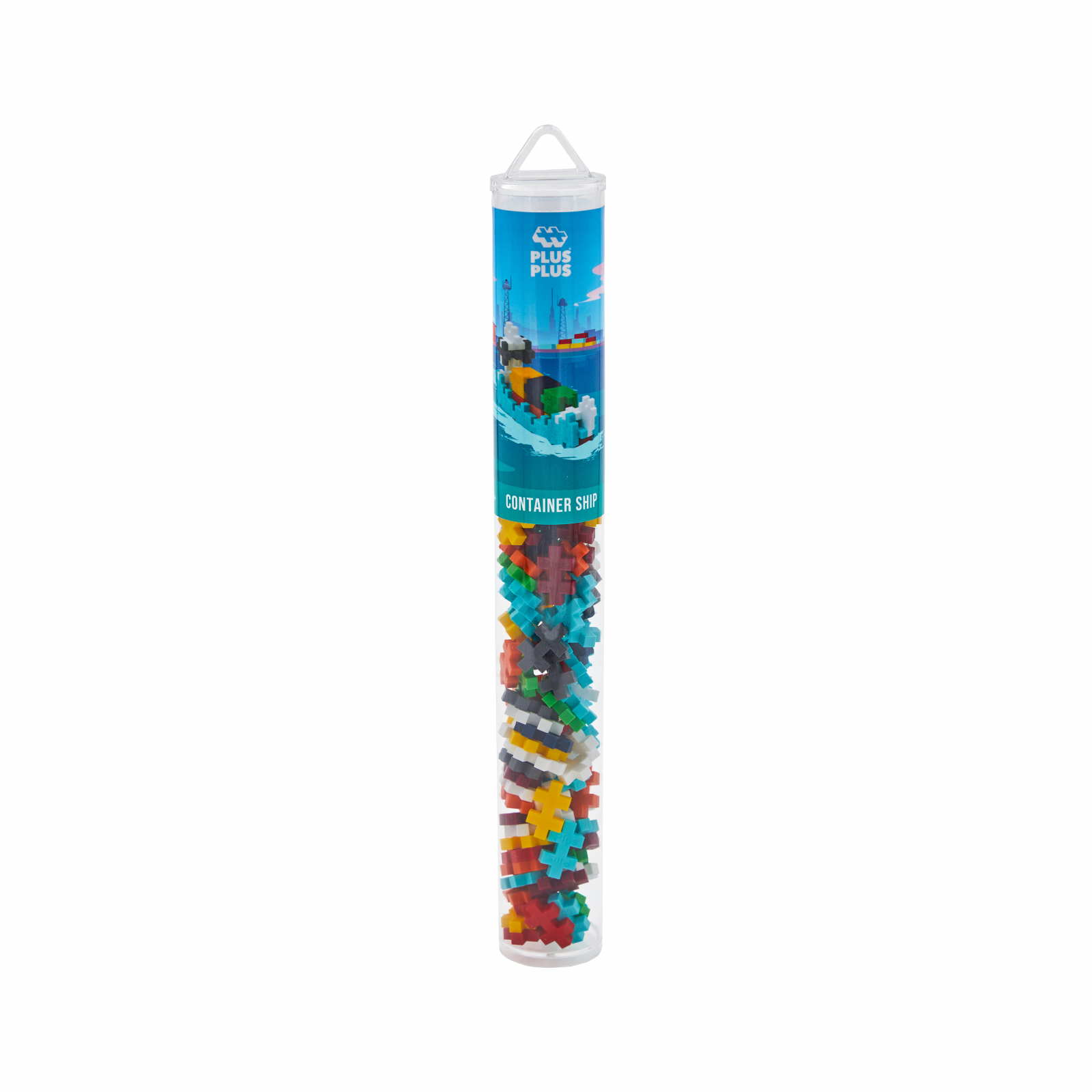 Set constructie Plus-Plus, tub 100 piese, Nava-container