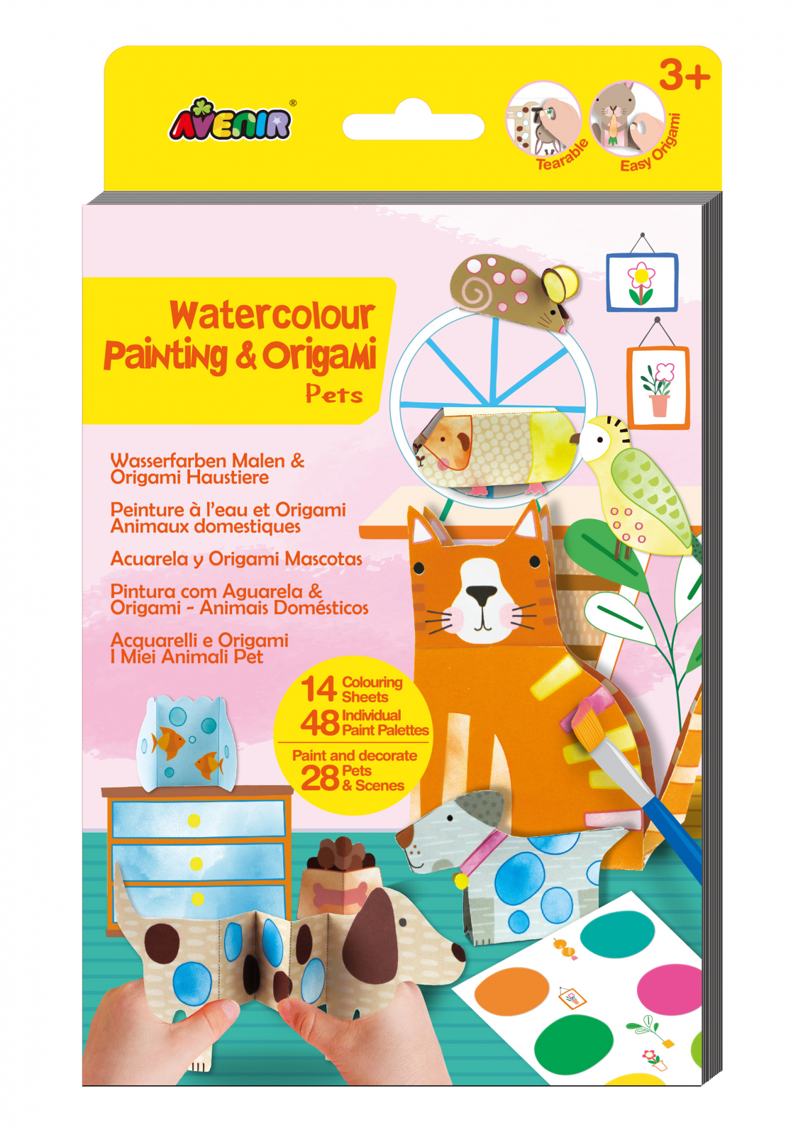 Set creativ 2 in 1 – Pictura si Origami – Animale prietenoase