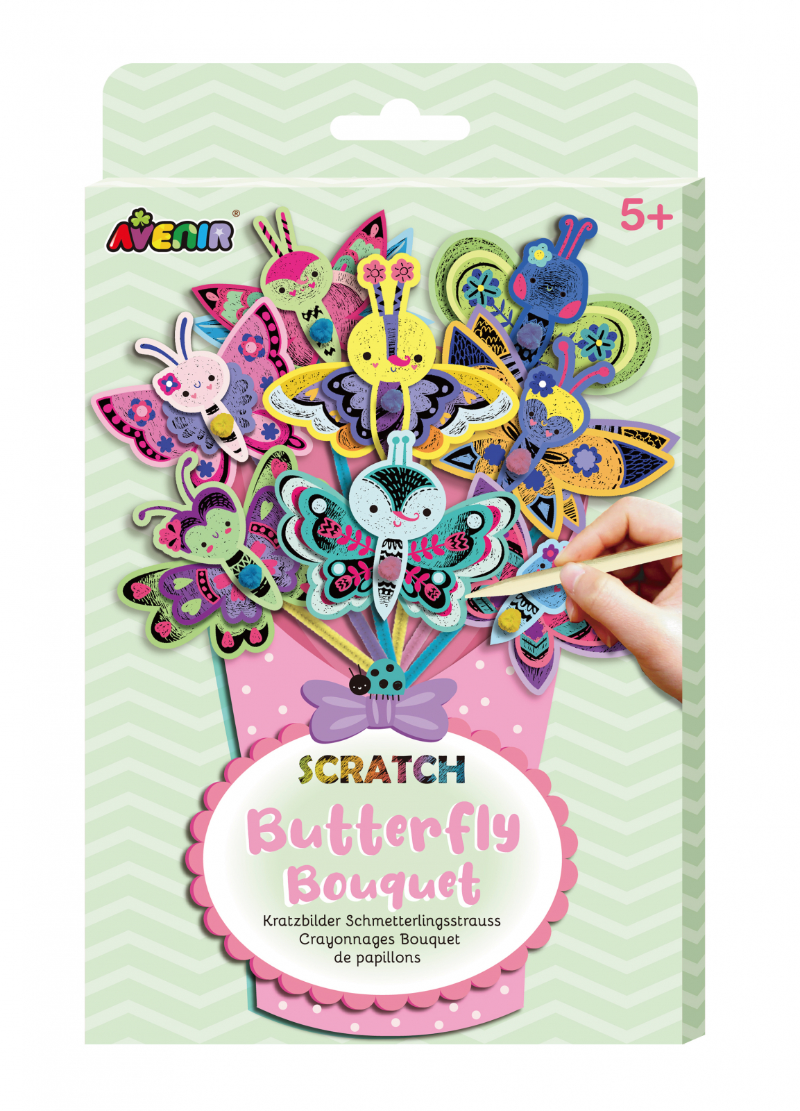 Set creativ de razuit Buchet – Fluture