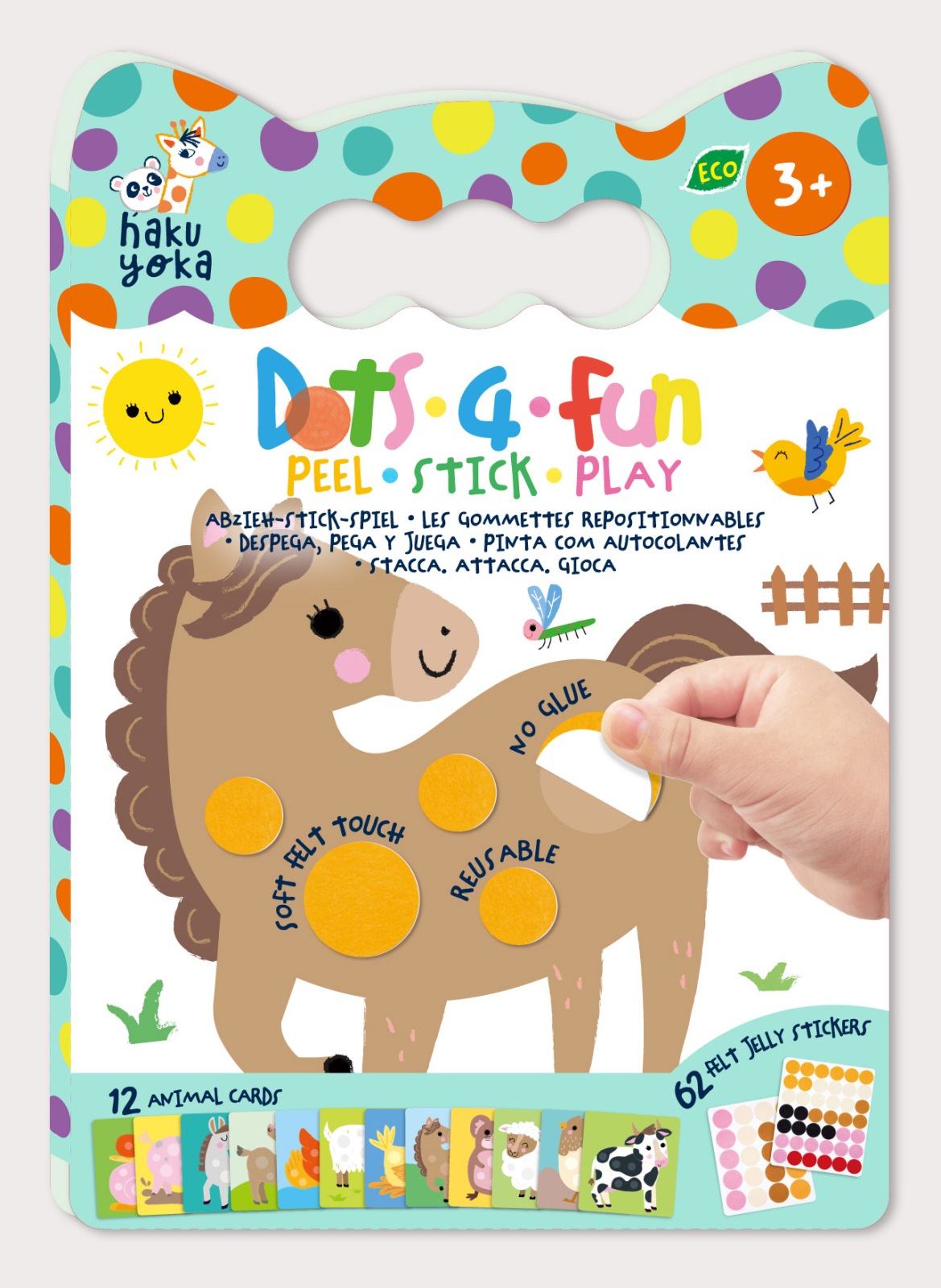 Set creativ Dezlipeste-Lipeste-Joaca-te, Dots4Fun – Animale de companie