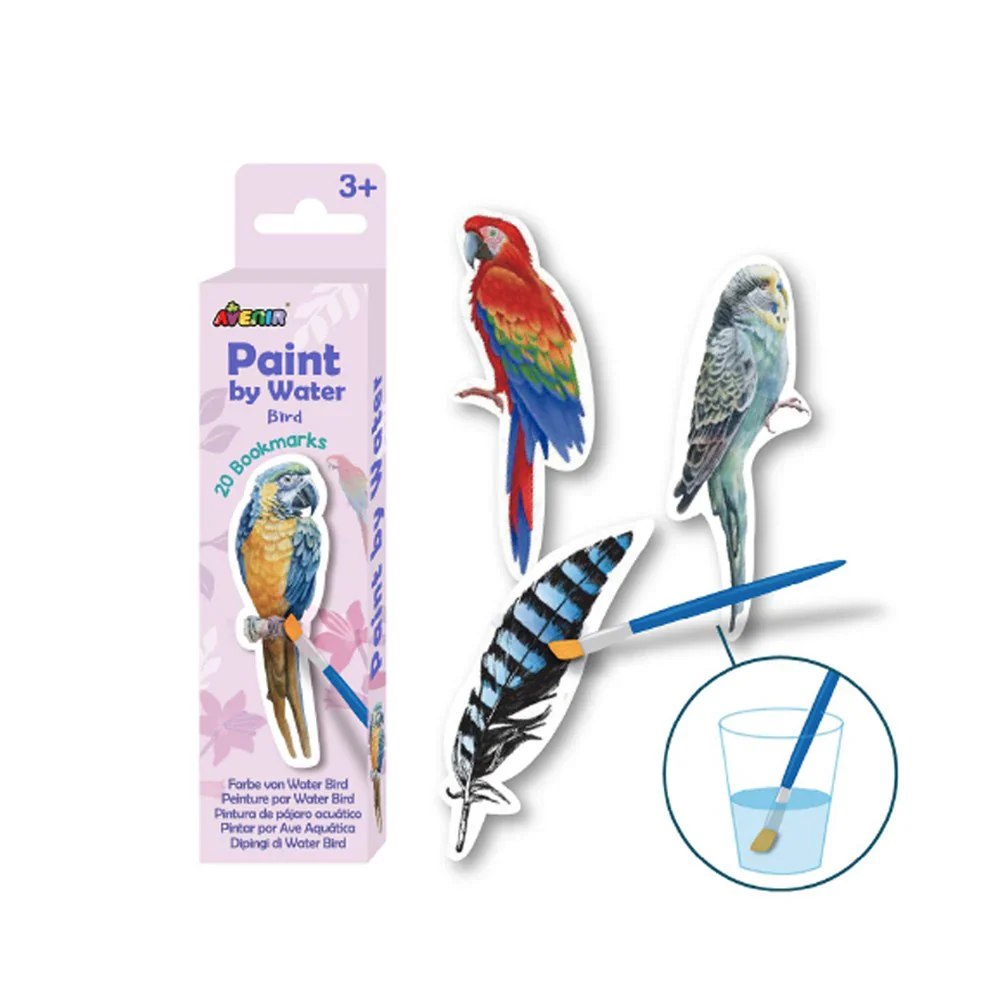 Set pictura cu apa – semne de carte Pasari, colectia Creatii Naturale