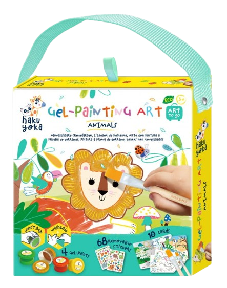 Set portabil de pictura cu gel Haku Yoka – Animale