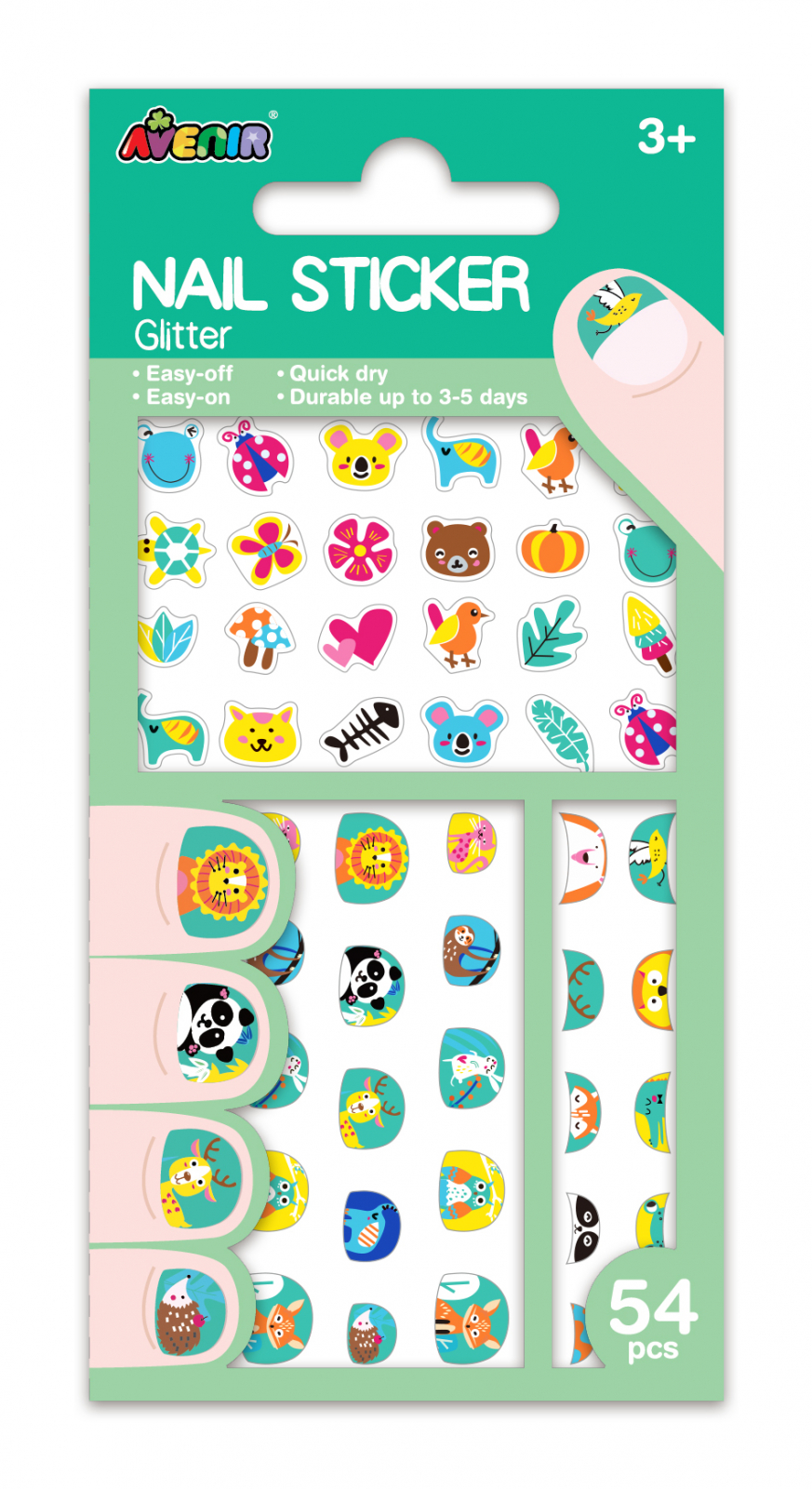 Stickere pentru unghii cu sclipici – Animale