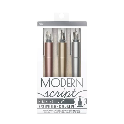 Set stilouri si carnet Modern Script – set de 4